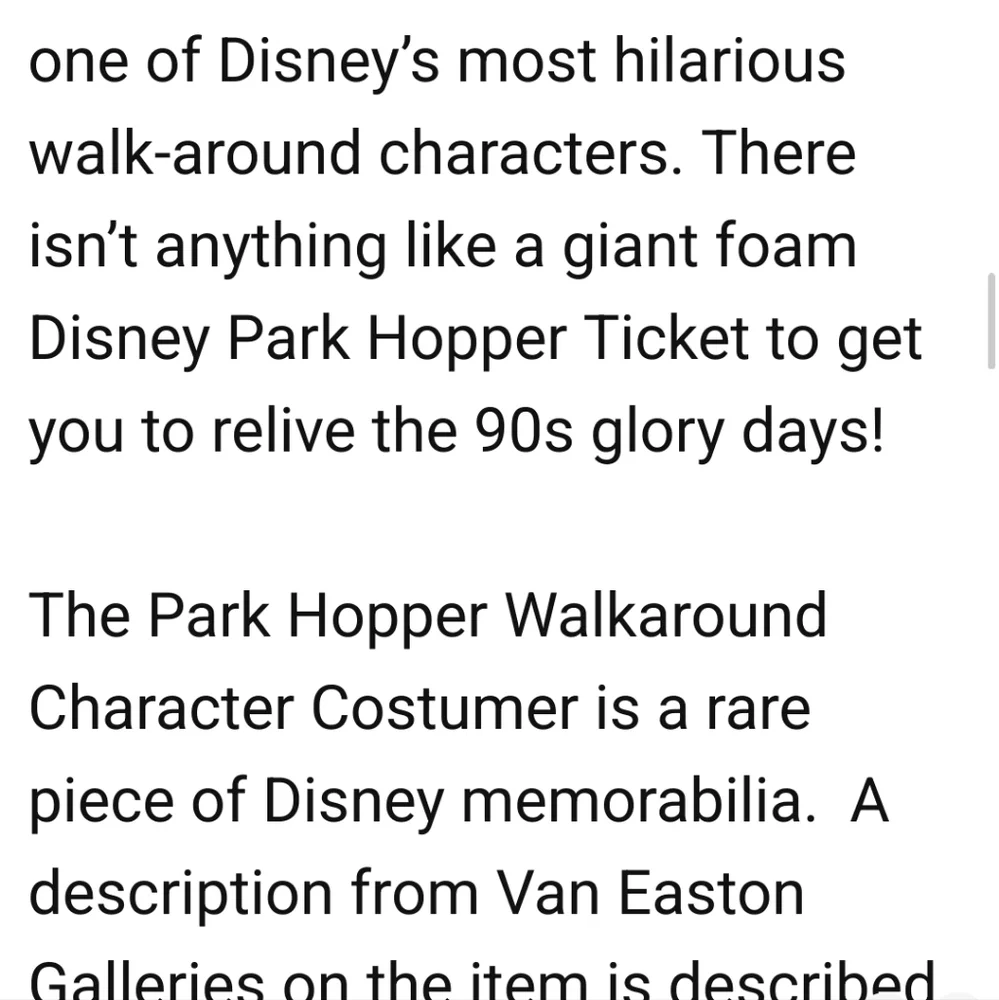 RARE DISNEY CHARACTER - Park Hopper Walkaround Key Ring Detachable  90s
